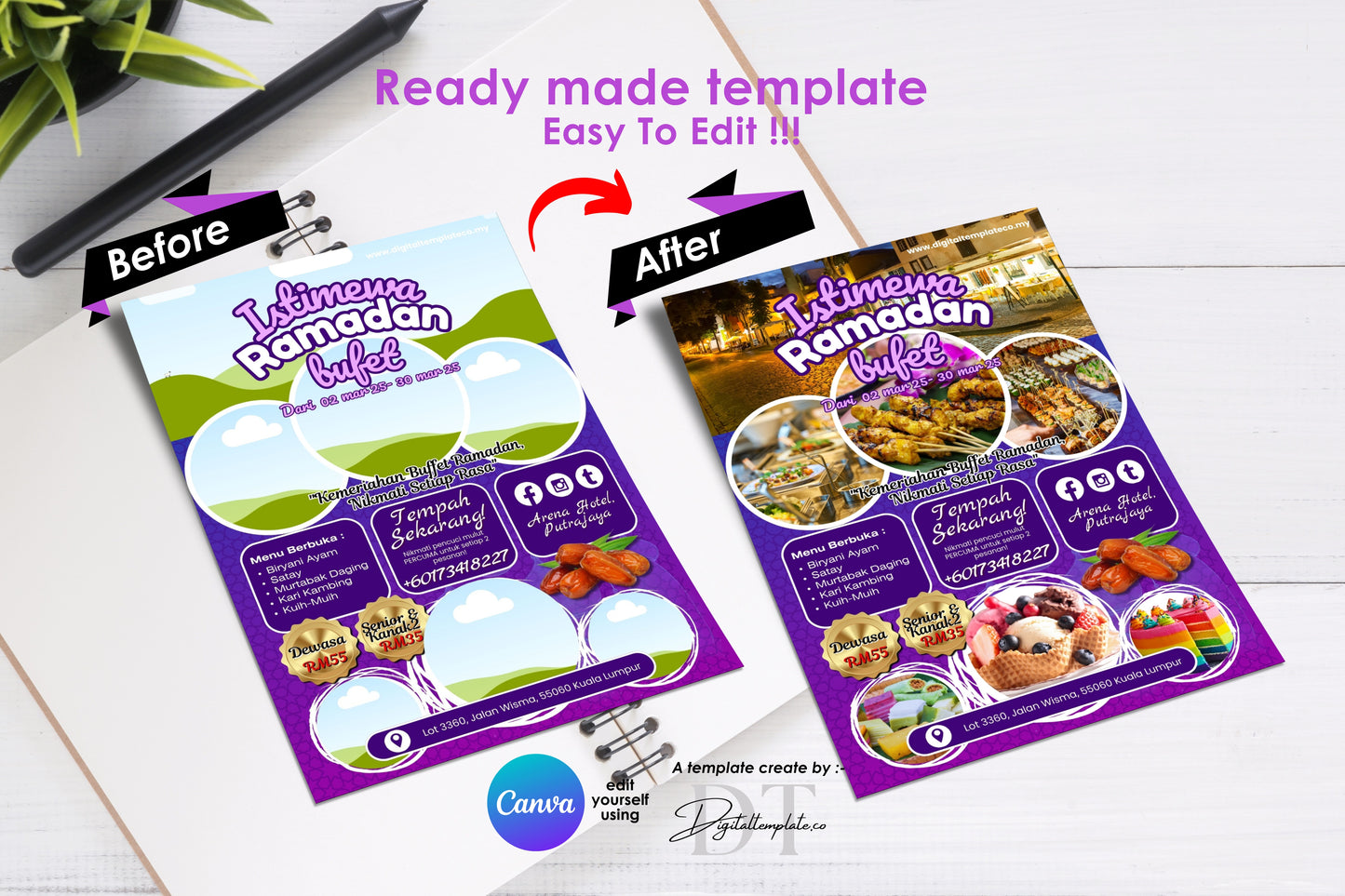 Ramadan buffet flyers RN03