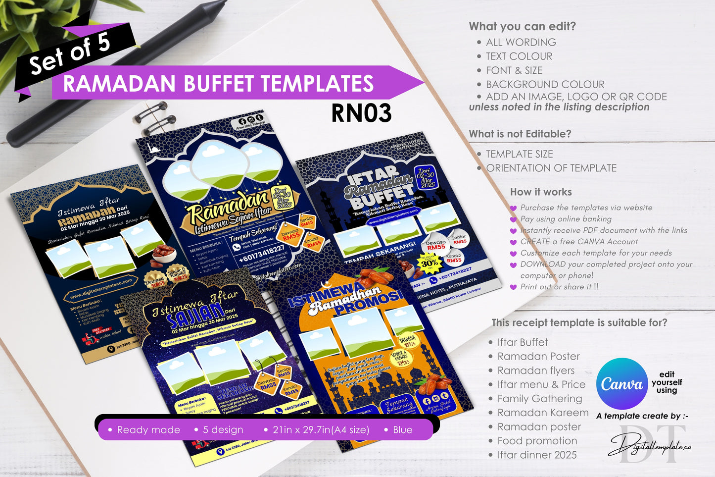 Ramadan buffet flyers RN03