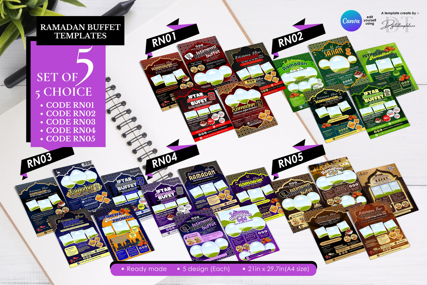 Ramadan buffet flyers RN03